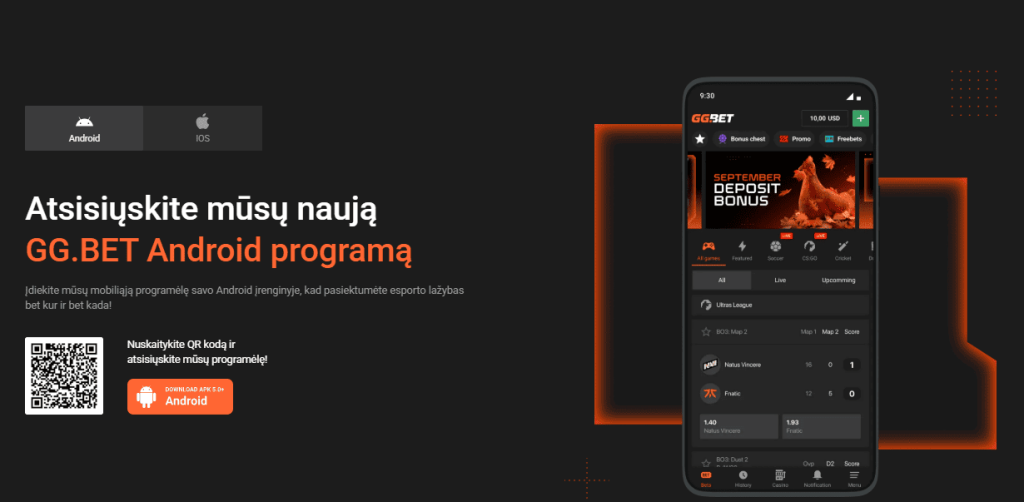 GGBET Android lietotni